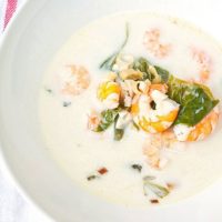 Тайский рыбный суп на кокосовом молоке