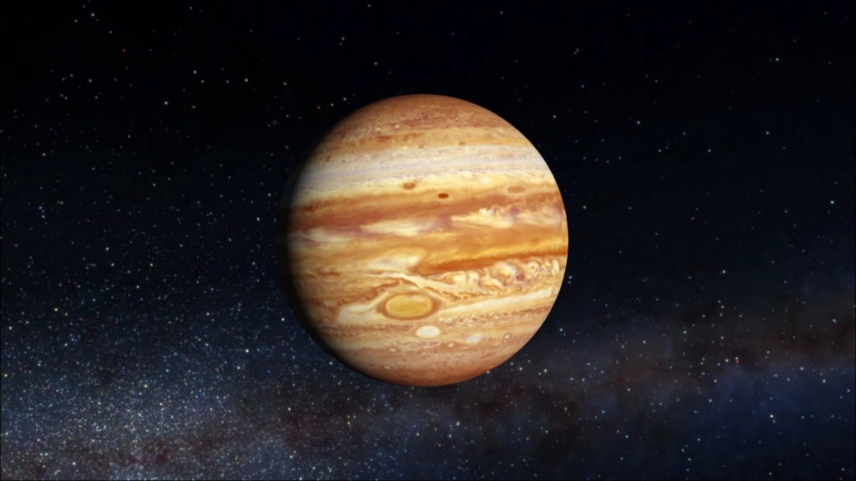 NASA показали впечатляющий снимок розовой бури на Юпитере