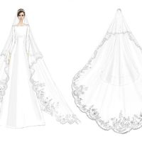 Модный дом Givenchy показал официальные эскизы свадебного платья Меган Маркл