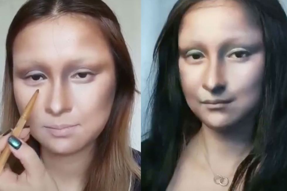 Чудеса макияжа: блогер превратила себя в Мона Лизу Леонардо да Винчи