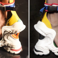 Коллаборация кроссовок и босоножек: в Милане презентовали необычную обувь