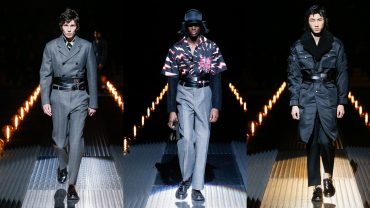 Кепки-ушанки и яркая обувь: в Милане прошел показ новой коллекции Prada