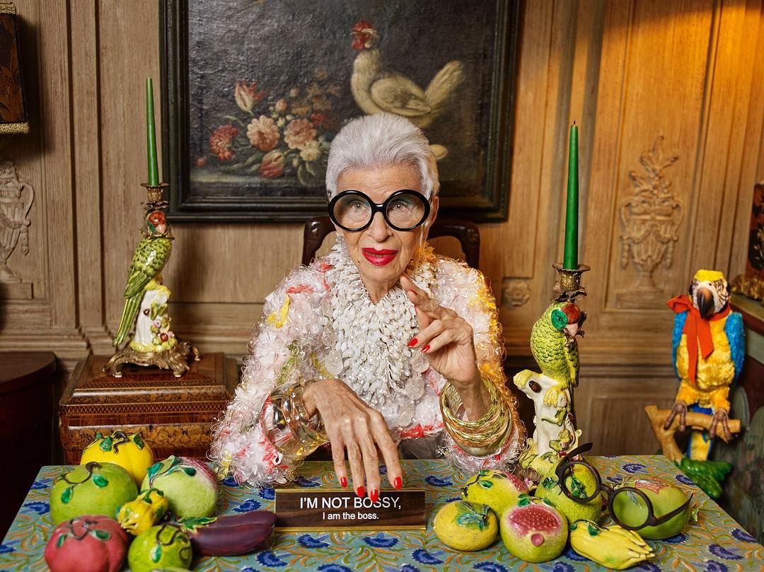 97-летняя икона стиля Айрис Апфель заключила первый модельный контракт