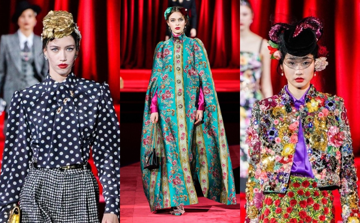 Леопардовый принт, юбки миди, шляпки с вуалью: в Милане прошел показ Dolce & Gabbana