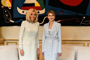 Встреча первых леди: Бриджит Макрон и Елена Зеленская восхитили элегантными образами в Париже