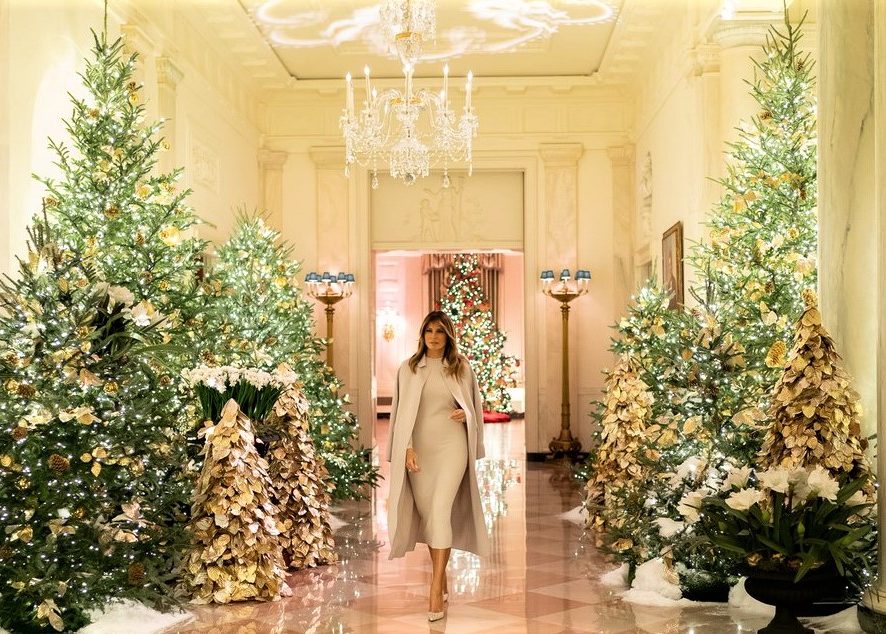 Меланья Трамп преобразила Белый дом к Рождеству