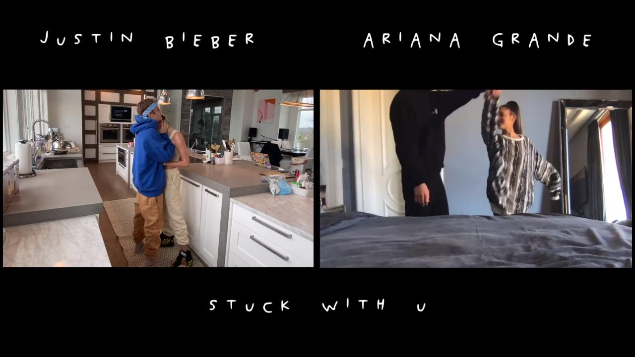Ариана Гранде и Джастин Бибер представили совместный клип "Stuck With U"
