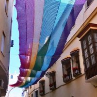 Пенсионерки на карантине связали 50-метровый флаг ЛГБТ-движения